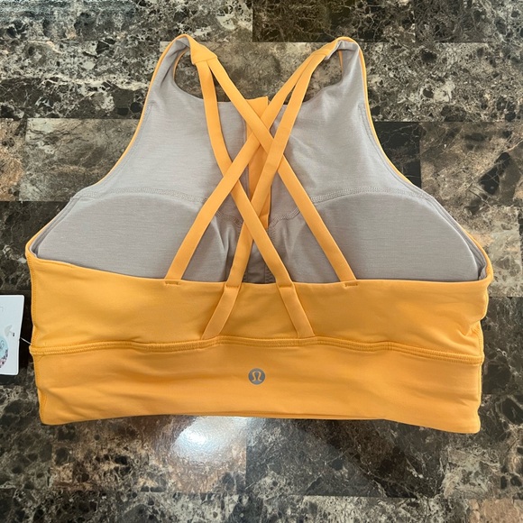 LULULEMON ENERGY HIGH NECK BRA ZIP ORANGE COLOR NWT - Picture 8 of 10